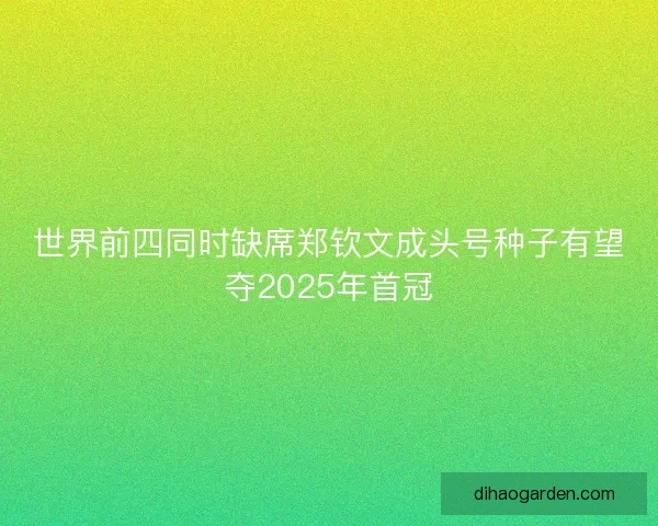 世界前四同时缺席郑钦文成头号种子有望夺2025年首冠
