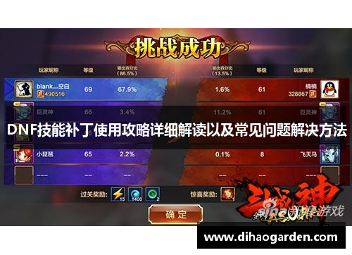 DNF技能补丁使用攻略详细解读以及常见问题解决方法